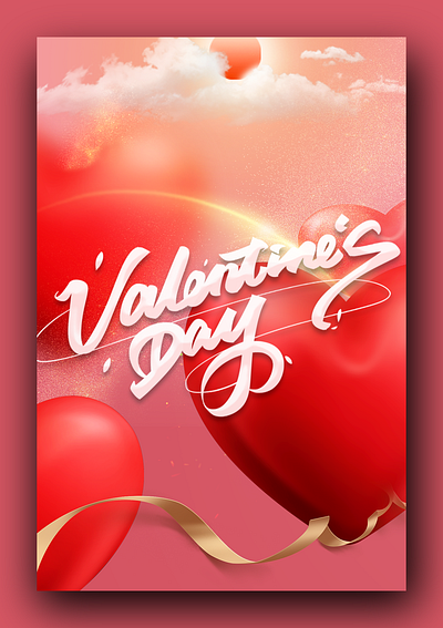 Happy Valentines banner design graphic design typography valentine valentines