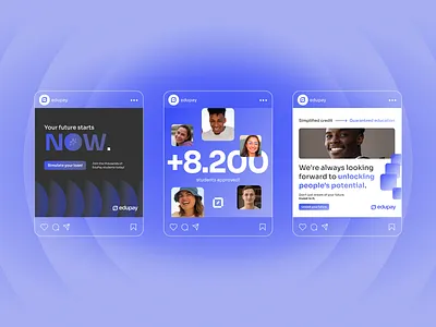 Social media content that empowers EduPay's students branding design edfintech education fintech graphic design instagram mockup social media social media mockup social media post visual identity
