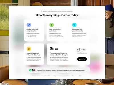 Upgrade Bento - Values to Go Pro adp app detail page bento go pro go pro page monetization pdp product detail screen product values upgrade bento upgrade page