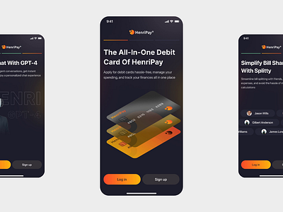 Fintech Onboarding Flow ai bill design digital banking finance fintech fintech app interface ios mobile mobileapp onboarding onboarding flow product design split bill ui ui design uiux ux