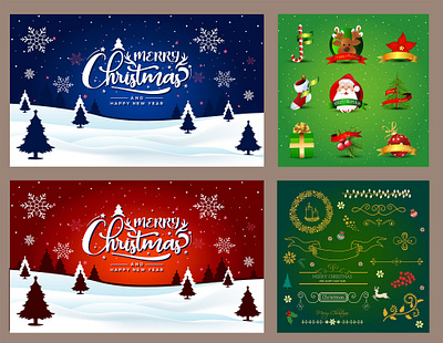 MERRY CHRISTMAS 3d animation graphic design ui
