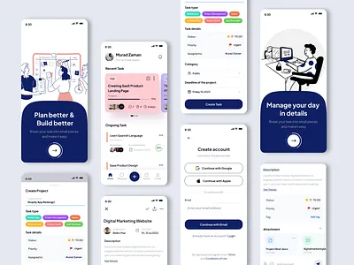 Habitica - Task Management App🏆 app app design create task ios app mobile app mobile app design mobile ui project project management app reminder app schedule task task management app task manager task manager app todo app todo list ui uiux