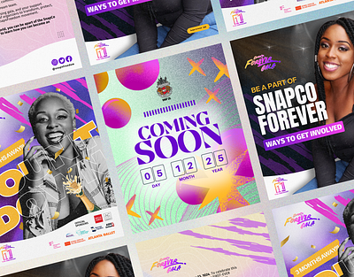 SnapCo Event Instagram Campaign advertising branding canva canva design design graphic design instagram posts marketing marketing campaign social media posts typography