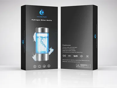 Hydrogen Water Bottle Packaging Design 3d beverage packaging bottle packaging branding custom packaging design dribbble packaging graphic design label label design logo minimal packaging minimalistic design modern branding packaging design packaging design inspiration product branding product packaging sustainable packaging water bottle design