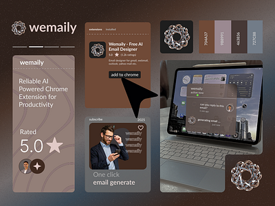 Chrome extension - wemaily branding branding chrome figma graphic design inspiration logo ui