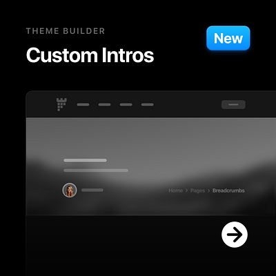 Custom Intros in pixfort WordPress Theme animation branding conditions custom dashboard design dynamic content elementor graphic design header hero section homepage intro new options page builder pixfort settings theme builder wordpress theme