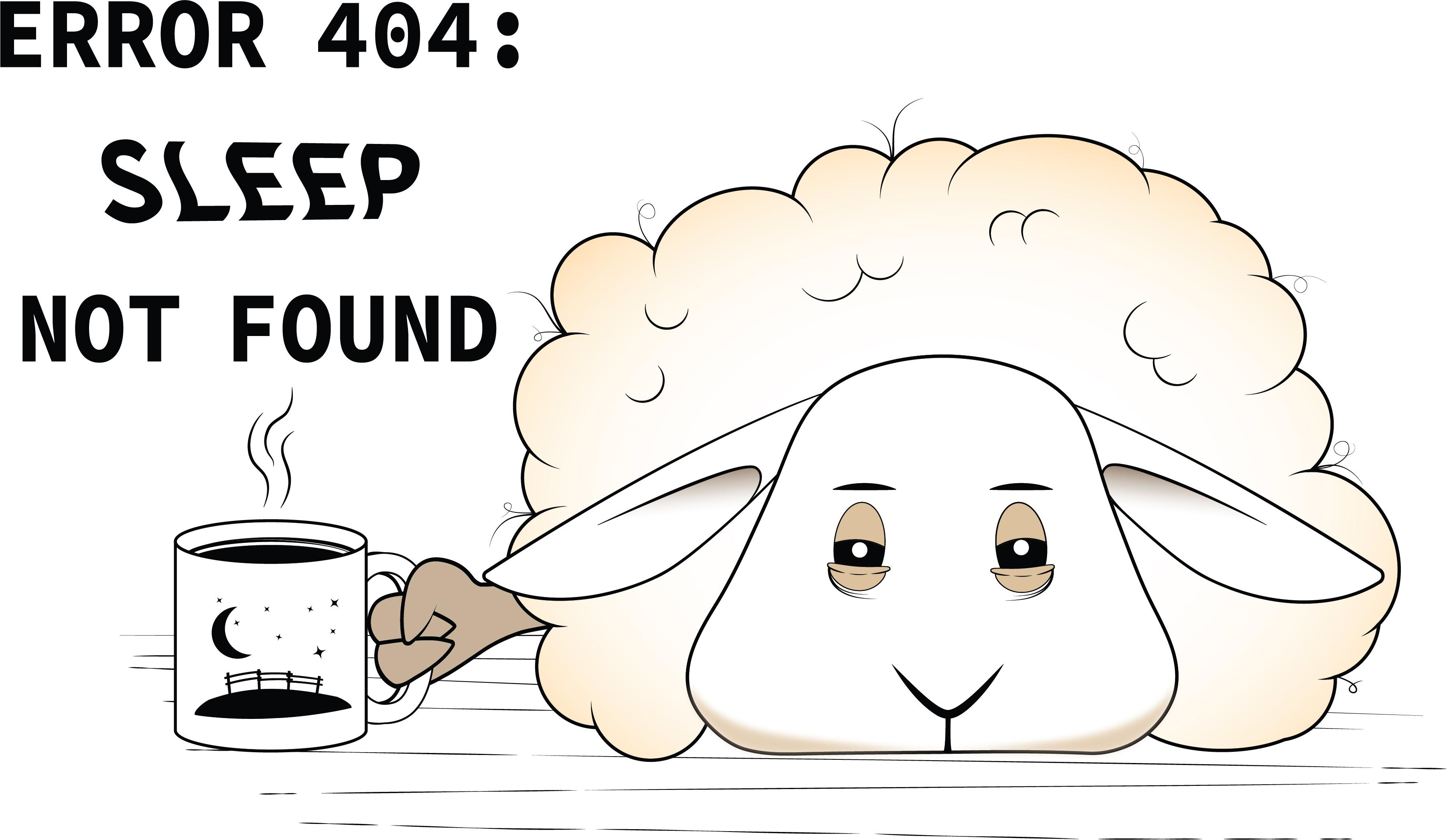 Counting Sheep? adobe illustrator design graphic design illustration merch design vector