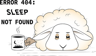 Counting Sheep? adobe illustrator design graphic design illustration merch design vector