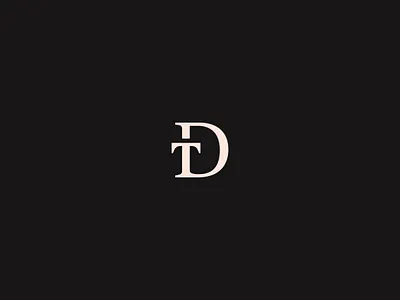 TD Logomark d logo logo logomark minimal monogram serif t logo td logo