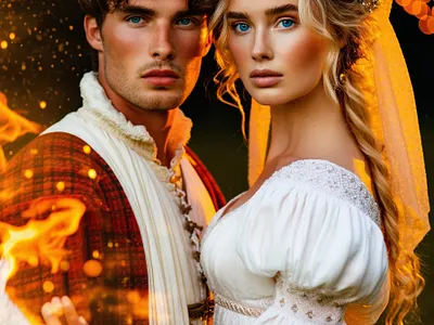 YULETIDE Pagan Handfasting Ceremony cover art work graphic design historical romance regency yuleide