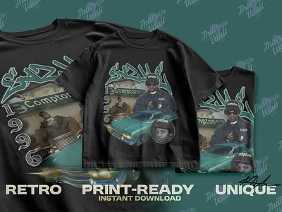 Eazy E Bootleg 90s Rap Tee 90s 90s style bootleg bootleg tee custom tee eazy e graphic design graphic tshirt hiphop nwa rap rap tee retro streetwear that90svault tshirt design vintage