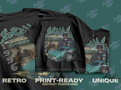 Eazy E Bootleg 90s Rap Tee 90s 90s style bootleg bootleg tee custom tee eazy e graphic design graphic tshirt hiphop nwa rap rap tee retro streetwear that90svault tshirt design vintage