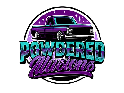 Powdered Illusions businesslogo cartruck graffiti graphic design handlettering lettering logo shirtdesign typography vintage washing