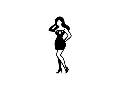 Modern Woman Logo brand identity branding dress fashion feminine geometric icon illustration lady logo mark negative space people premium sexy symbol vector viral logo woman