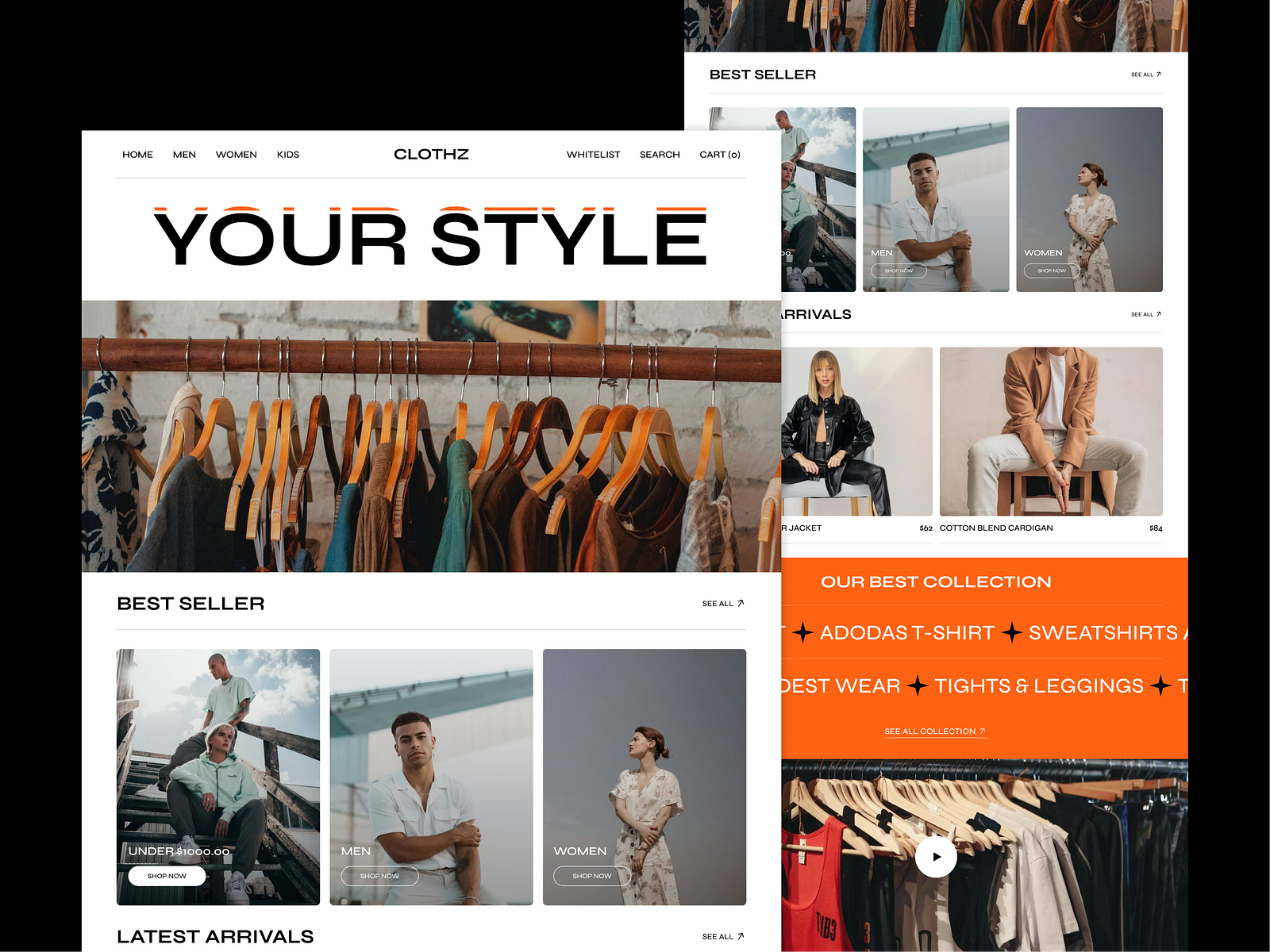 Clothing Modern website by Oryx Design Studio on Dribbble