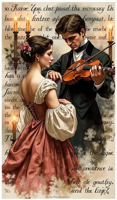 Do you remember the times in your life? cover art work graphic design historical romance illustration regency