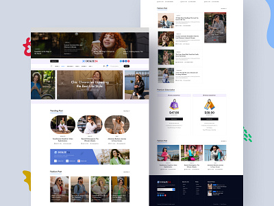 Blog Design Website | Landing Page 3d animation branding clean creative design graphic design illustration interface design landing page design logo minimal motion graphics news ui user interface design web app design web application design website website design