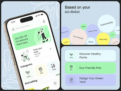 Ecolife - Mobile app design 🌱 e commerce app ecolife ecolife mobile app mobile mobile app online online order order plant product design tre ui ux
