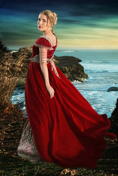 Lady By The Sea cover art work graphic design historical romance regency