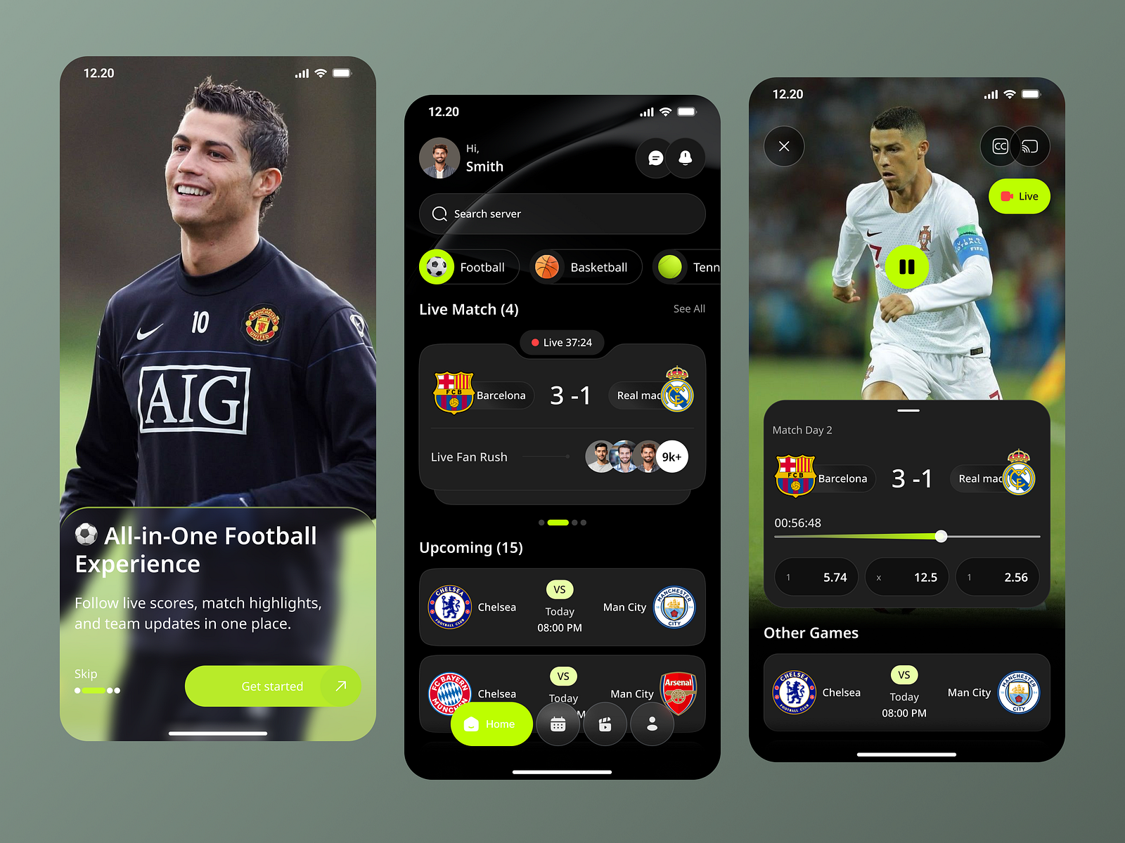 Football Sports App UI | Live Scores by MD SALIM on Dribbble