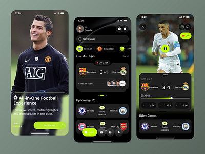 Football Sports App UI | Live Scores app design betting app football football app football news ios live football live football match live scores match updates mobile app mobile app ui score app sports sports app sports fans sports update app ui uiux ux