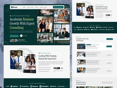 Business consulting Website accountant advisory branding business consultant consultancy consultant consulting consulting website corporate design finance financial advisor homepage illustration landing landing page ui uiux web design website