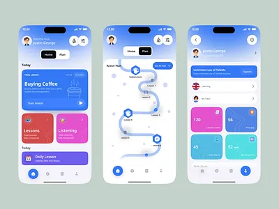 AI E- Learning Mobile App Design ai app ai education app app e learning app education education app edutech learning platfrom mobile app mobile ui online education app study app ui ui design uiux ux