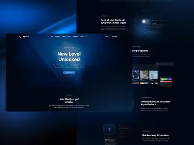 aycast – Saas Web Experience ai assistent ai saas ai saas landing page ai tool design ai tools dark design marketing page modern website ui ux web experience