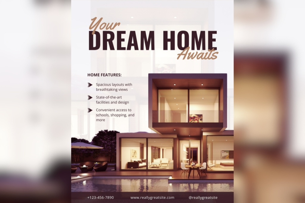 Dream Home Real Estate Flyer Template branding design digital marketing flyers graphic design marketing real estate graphic design social media
