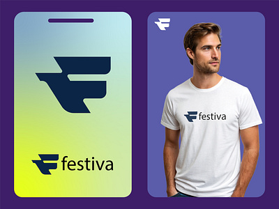F, Festiva, Clothing Fashion Logo brand identity branding clothing clothing brand logo f f fashion logo f logo fashion fashion logo festiva festival logo logo design logo designer media men monogram typeface typography women
