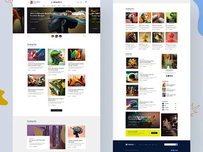 Blog Design Website | Landing Page 3d animation blog branding clean creative design figma design graphic design illustration landingpage logo magazine minimal motion graphics news newslatter personal blog ui website