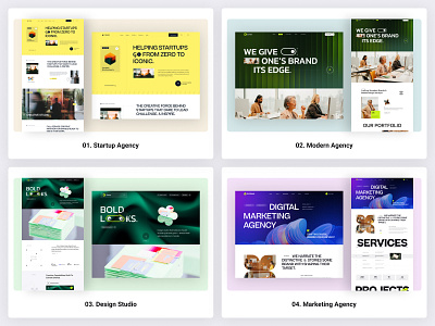 Agency Website 3d agency animation branding clean creative design design studio digital agency figma template graphic design illustration landingpages marketing agency minimal motion graphics ui ui ux website working portfolio