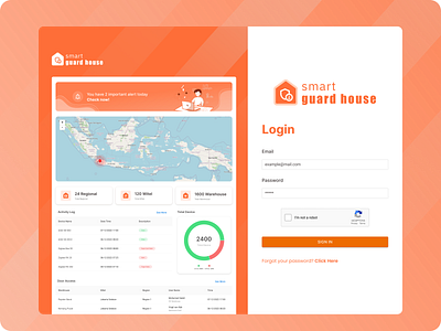 Smart GuardHouse - Login Page branding design illustration logo ui uiux design ux vector