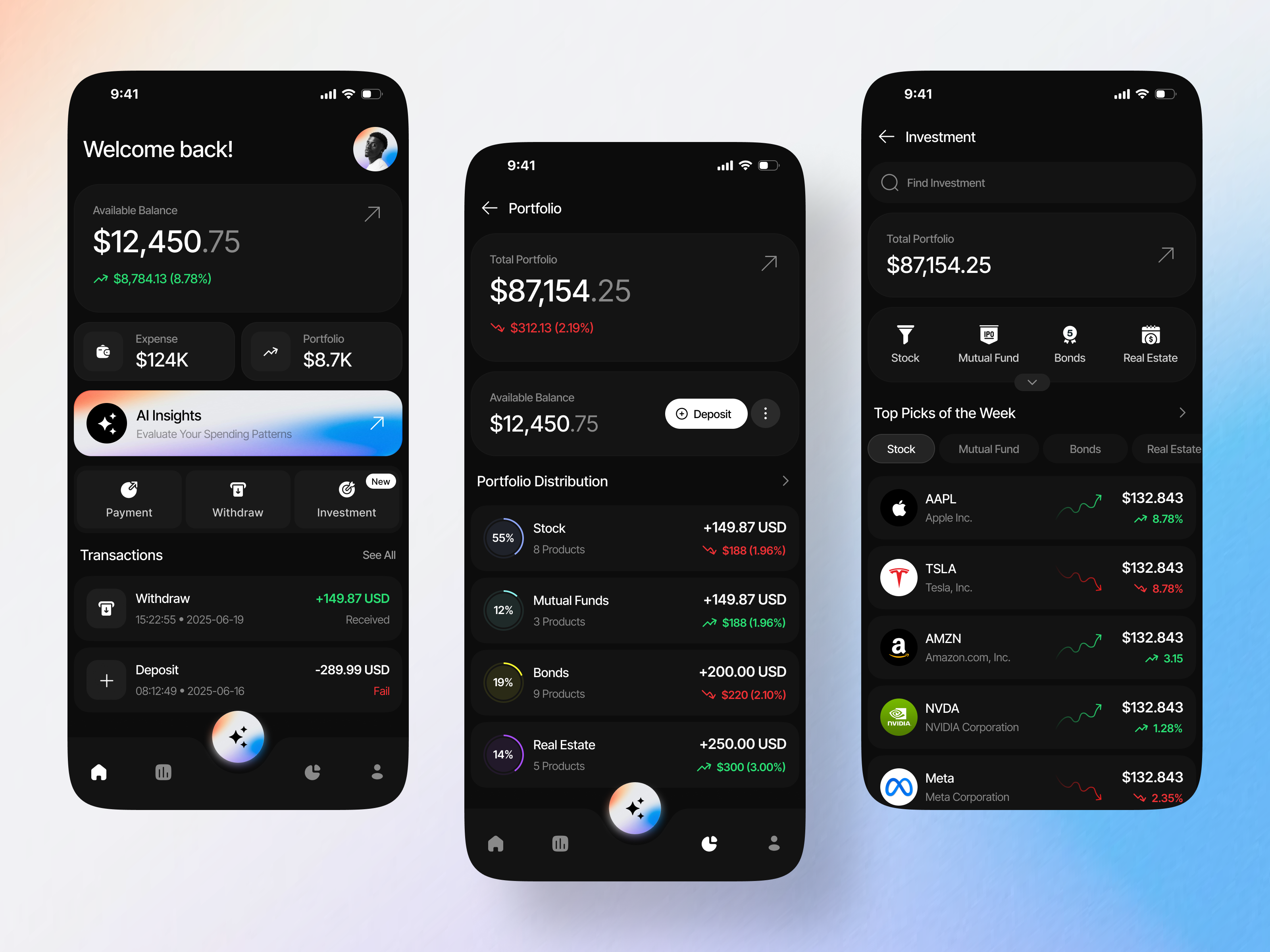 Example of Fintech Mobile App Design