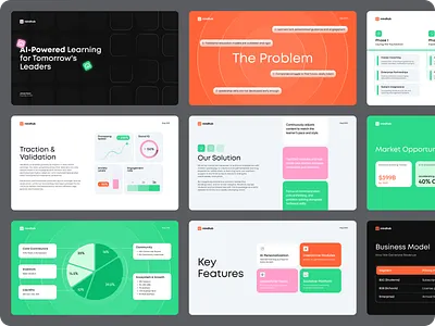 Pitch Deck for an AI-Powered Education Platform ai analytics education pitch deck platform presentation promo statistic ui