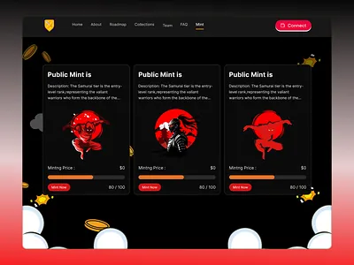 NFT Collection, Abstract Character Design, Crypto Art 3d art abstract character design crypto art crypto website digital art illustration landing page metaverse minting page nft nft collection nft marketplace web design web3