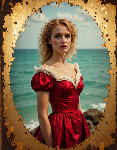 Front Cover and Back Cover Art work for The Lady by the Sea cover art work graphic design historical romance regency