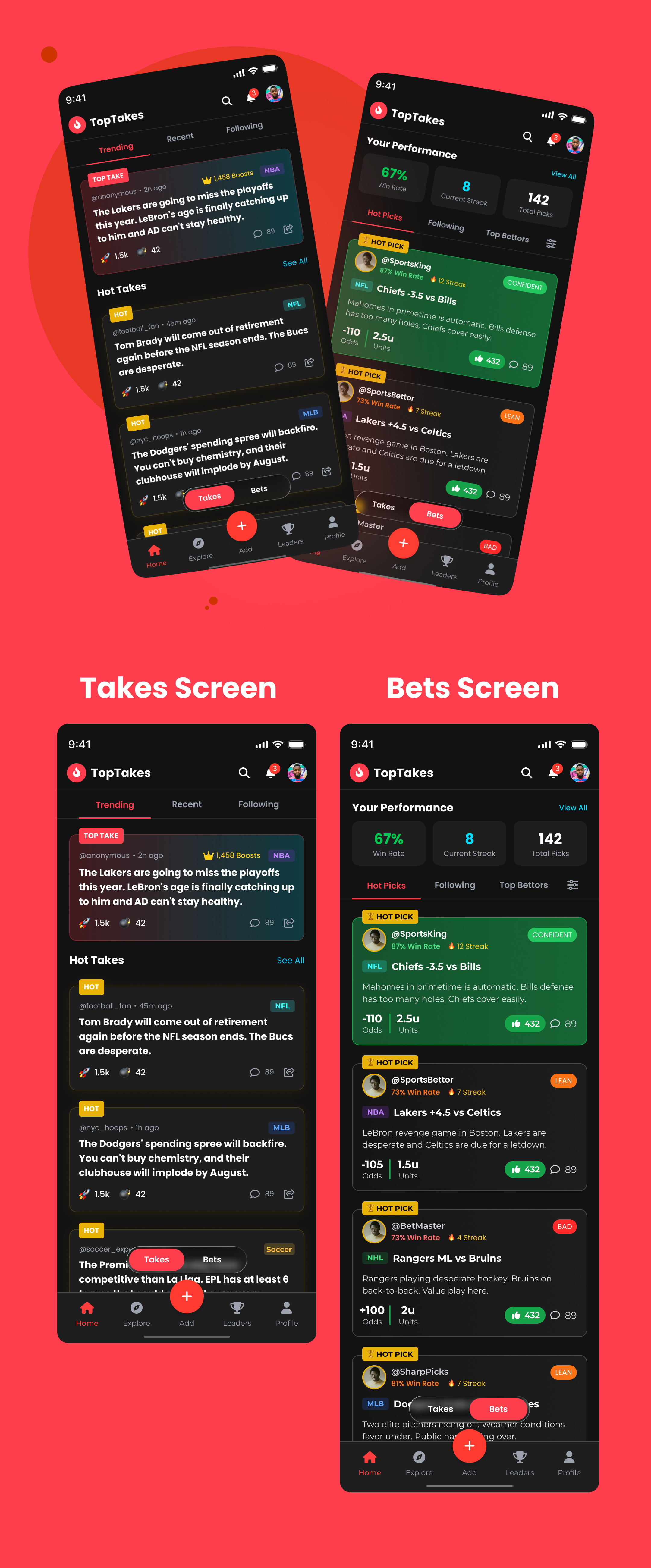 Top Takes App ui Design app app design design minimal ui ux