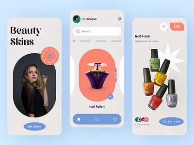 Beauty Product Shop App app design beauty beauty app beauty product beauty product app design cosmetic ecommerce ios mobile app online shop product design shopping app skincare skincare app ui design uiux