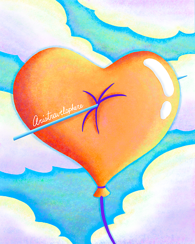 Inktober Day 6 Pierce ✨ balloon childrens book illustrator clouds drawing hand drawn heart illustration illustrator inktober inktoberday6 inktoberillustration picturebook illustrator pierce procreate procreateart procreateprocess sky