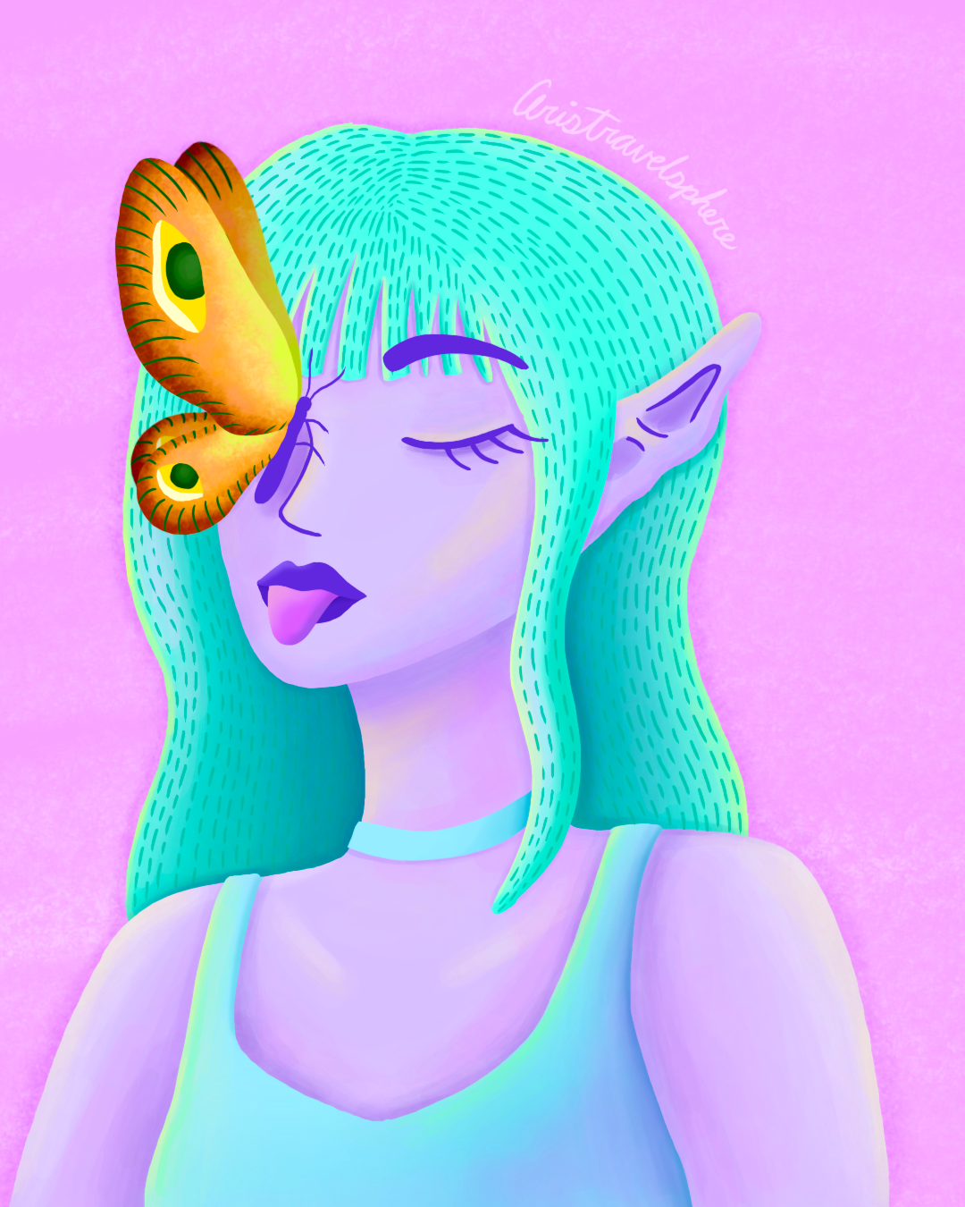 Inktober Day 8 Reckless ✨ butterfly character character drawing childrens book illustrator drawing face girl hand drawn illustration illustrator inktober inktoberday8 moth portrait portrait illustration procreate procreateart reckless timelapse