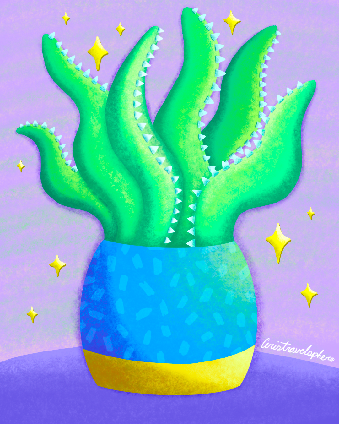 Inktober Day 11 Sting ✨ childrens book illustrator cute digital art drawing challenge hand drawing hand drawn inktober inktoberart inktoberday11 kidlitart plant plant art plant drawings plant illustration potted plant procreate procreate art sting