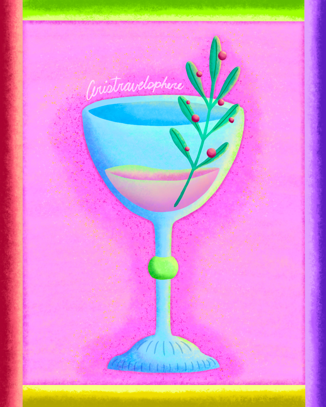 Inktober Day 13 Drink ✨ beverage cocktail colorful digital illustration drawing challenge drink graphic design hand drawing hand drawn illustration illustrator inktober inktoberday13 poster poster design posterart procreate procreate art