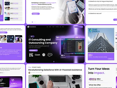 Landing Page | Website Design | IT Consulting Company app development cloud landing homepage it company it consultant it landing landing page minimal design minimal landing page modern design saas salesforce tech landing web app web development web page website website app