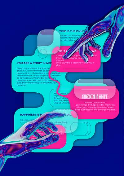 Neon poster 3d design figma glass graphic design illustration layout neon photoshop ui vector