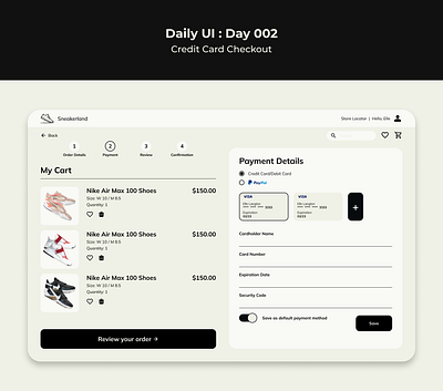 Daily UI 002: Credit Card Checkout dailyui design designchallenge ui uidesign web webdesign