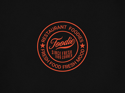 Foodie - Restaurant Logo Design badge badge logo brand design branding business food hand drawn logo identity illustration lettering logo logo design logo type mark monogram restaurant restaurant branding restaurant logo typography vintage