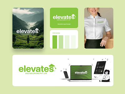 ELEVATES Brand Design branding design fontlogo graphic design logo logotype minimal modern typography vector