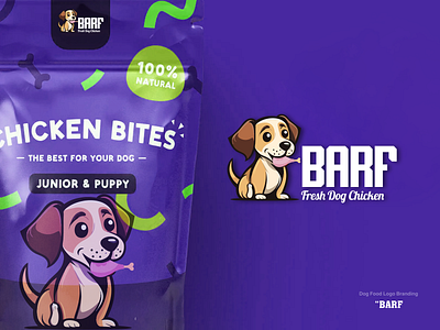 Dog Food Logo "BARF" branding dog food graphic design illustration logo minimal pet