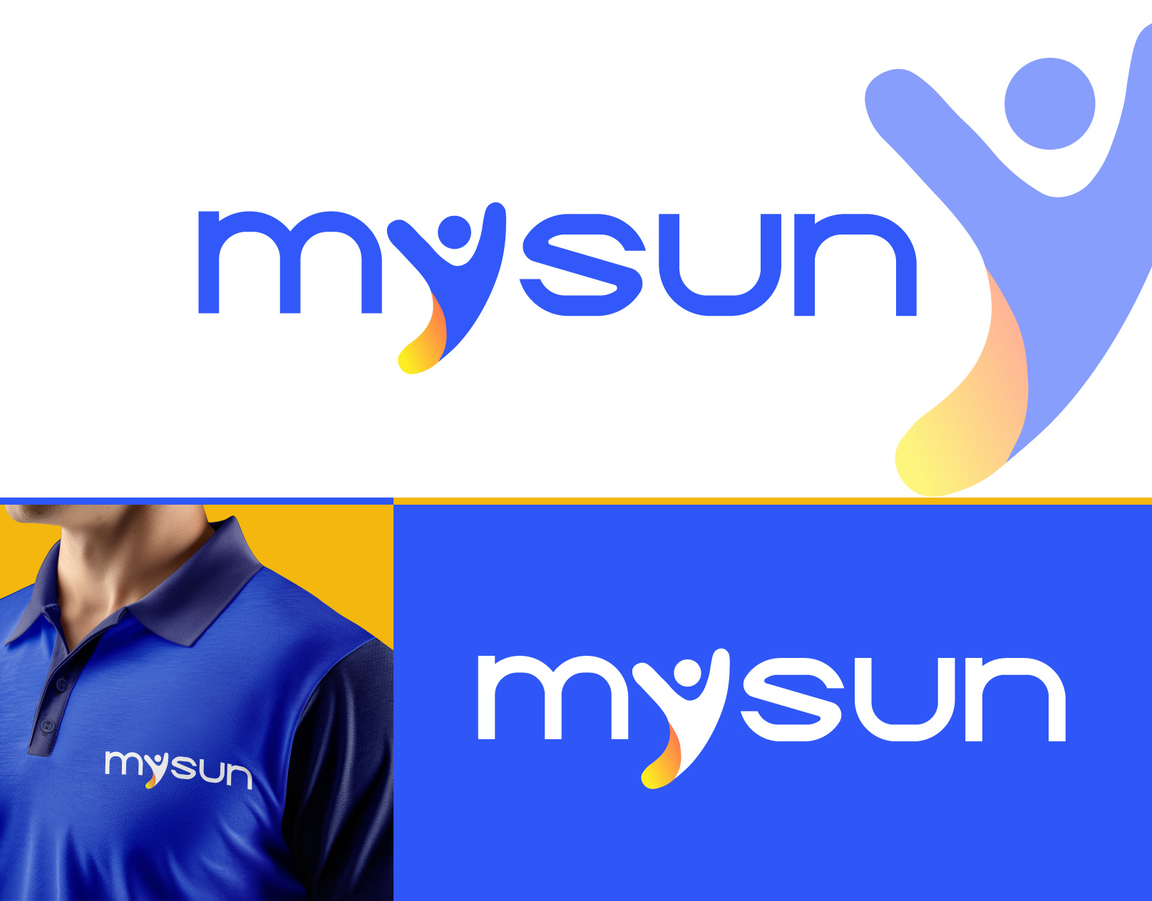 Logo for Mysun blue branding clothing creative design design graphic design icon logo illustration logo logo design mdrahat467 mysun y logo yellow